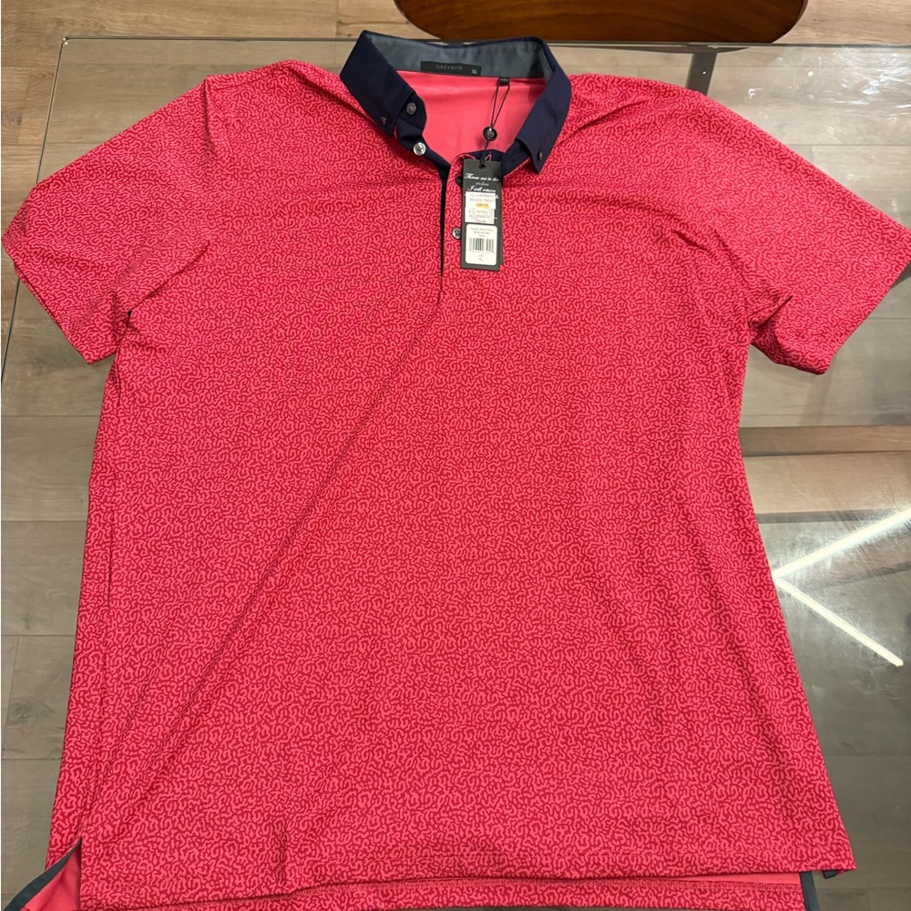 Greyson Pacific Trout Polo Rose — Size XL Brand New With Tags